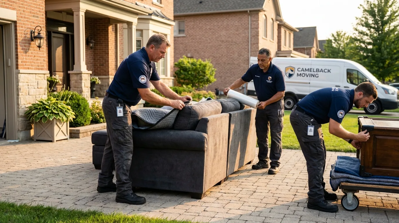Large estate moving crew wrapping furniture in Fairfield Bay, AR